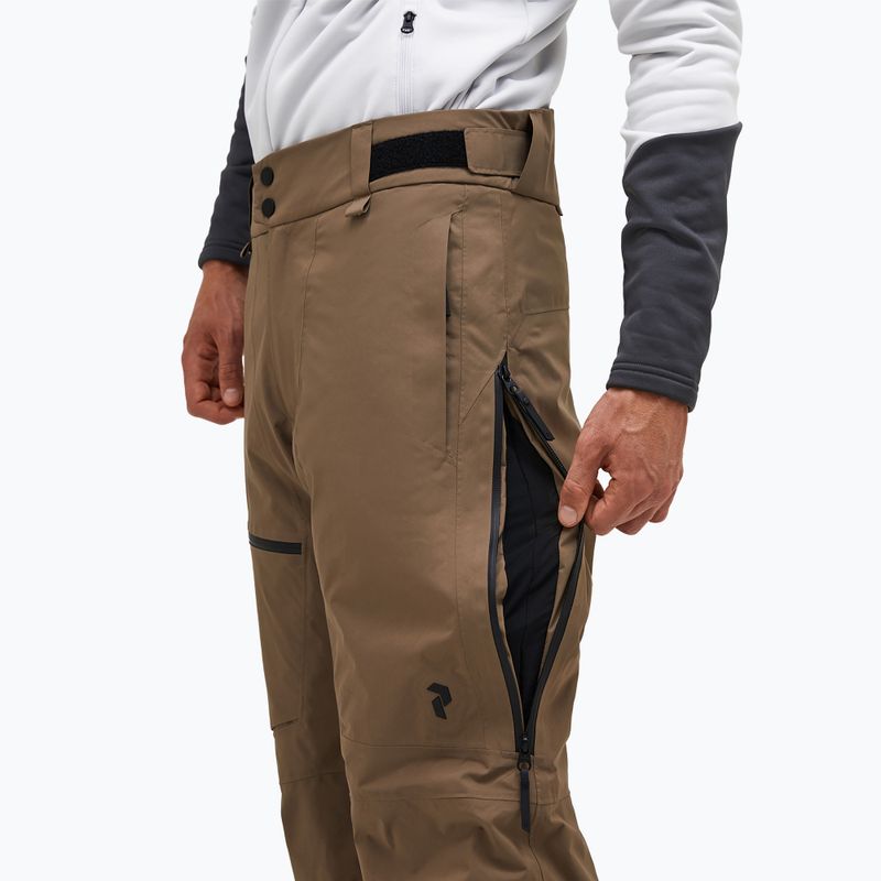 Pantaloni da sci da uomo Peak Performance Alpine GTX 2L Insulated Shell terrain tan 3