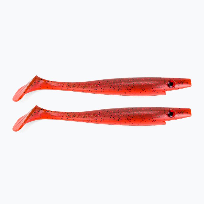 Strike Pro Pig Shad Jr esca in gomma 2 pezzi rosso TEV-SP172C-114