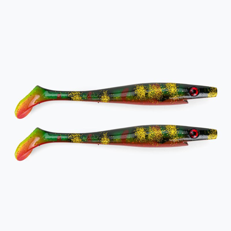 Strike Pro Pig Shad Jr esca in gomma 2 pezzi rosso-verde TEV-SP172C-133