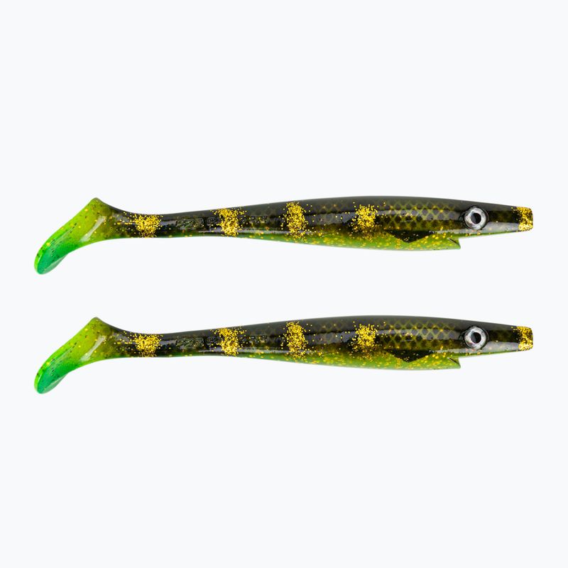 Strike Pro Pig Shad Jr esca in gomma 2 pezzi nero/verde TEV-SP172C-134