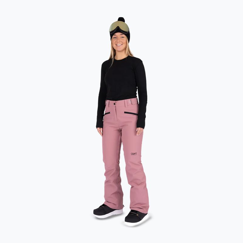 Pantaloni da snowboard Colourwear Cork da donna, rosa scuro 2