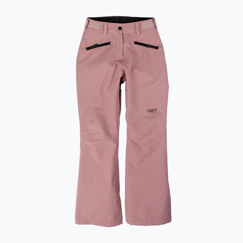 Pantaloni da snowboard Colourwear Cork da donna, rosa scuro 8