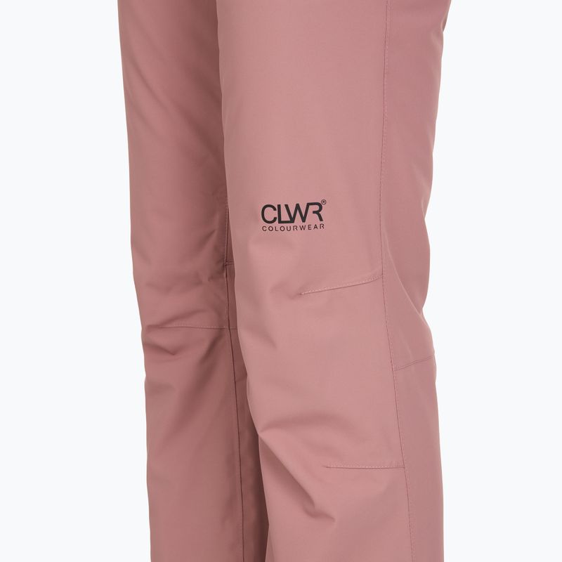 Pantaloni da snowboard Colourwear Cork da donna, rosa scuro 11