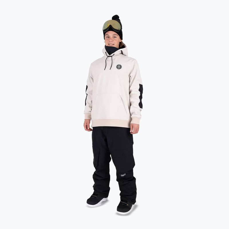 Colourwear Est 2010 Felpa da snowboard con cappuccio bianco sporco 2