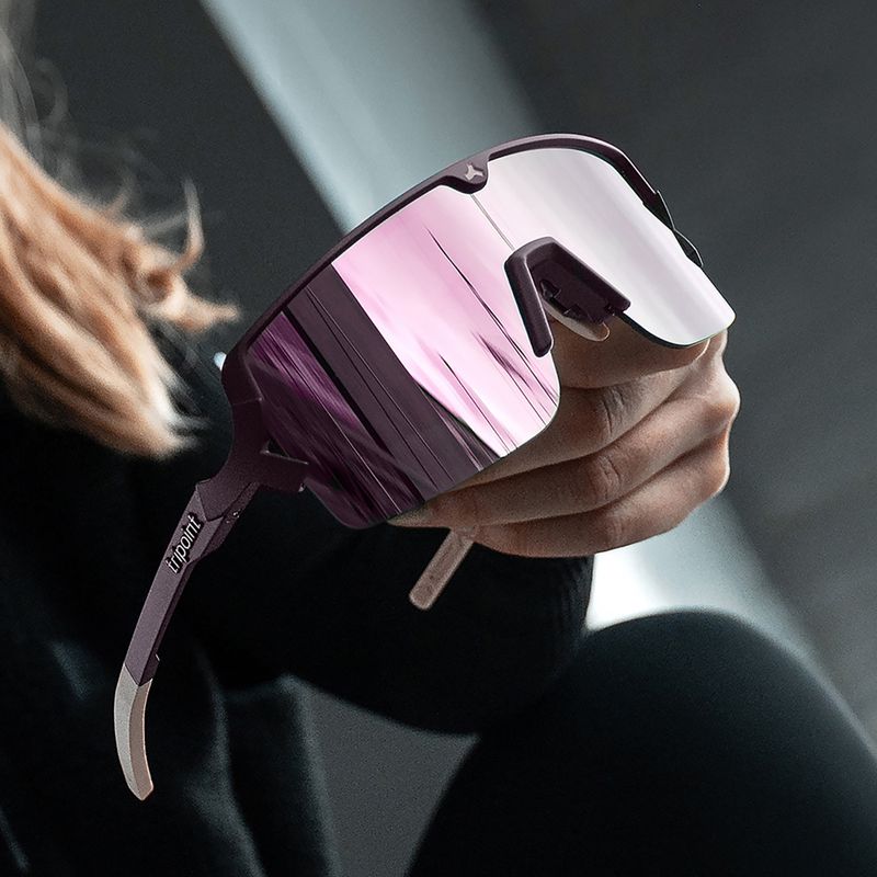 Occhiali da sole Tripoint 009 Lake Prespa Small opaco bordeaux/marrone/rosa multi 6