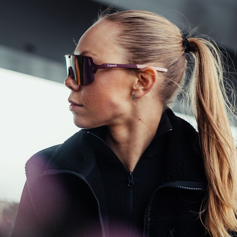 Occhiali da sole Tripoint 009 Lake Prespa Small opaco bordeaux/marrone/rosa multi 8