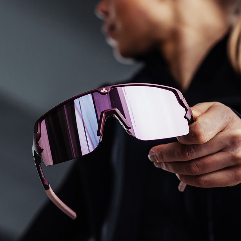 Occhiali da sole Tripoint 009 Lake Prespa Small opaco bordeaux/marrone/rosa multi 10