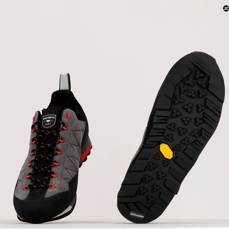 Scarponi da arrampicata Dolomite Crodarossa Low GTX da uomo grigio canna di fucile/rosso fuoco 11