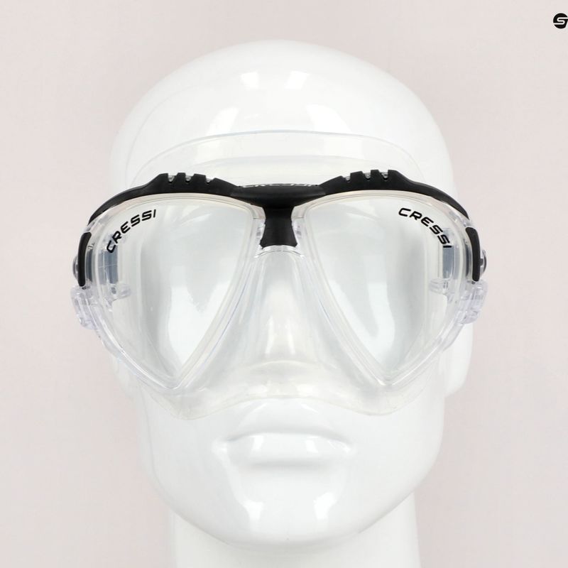 Maschera subacquea Cressi Matrix trasparente/nera 7