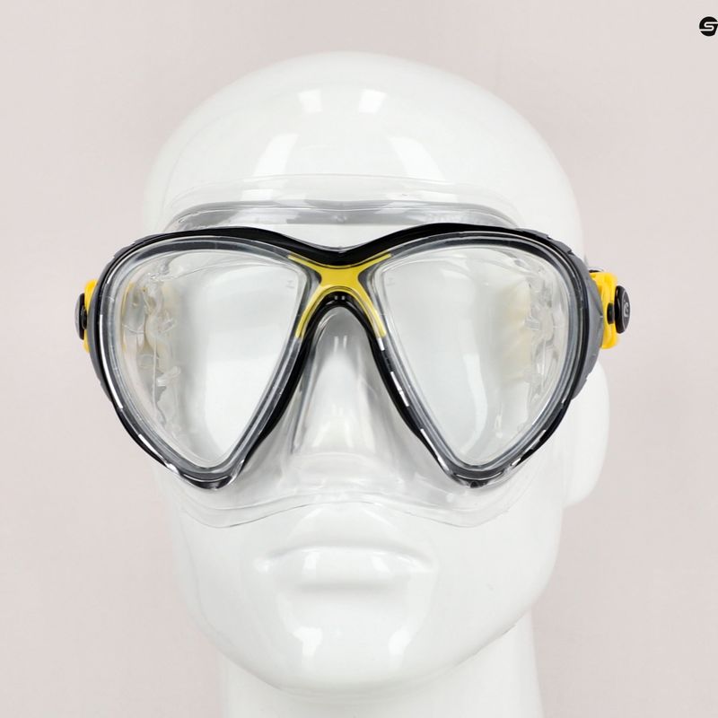 Cressi Big Eyes Evolution maschera subacquea cristallo/giallo 8