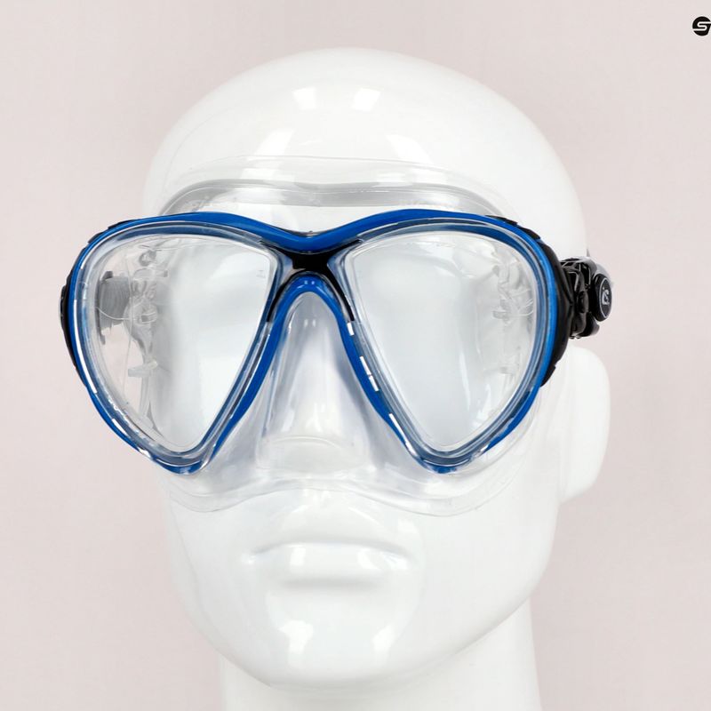 Cressi Big Eyes Evolution maschera subacquea cristallo/blu nero 7