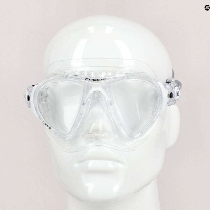 Maschera subacquea Cressi Nano crystal/white 7