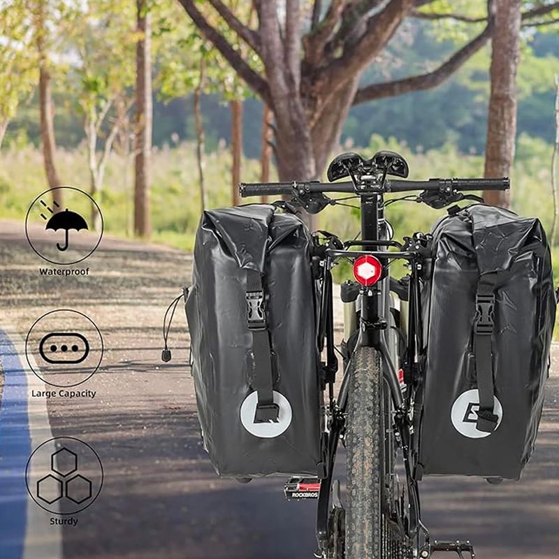 Borse da bici Rockbros 30140022001 Bicycle Pannier Bag 2pcs black 6