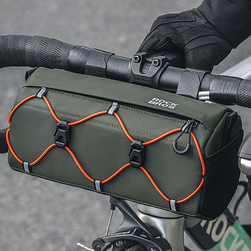 Borsa da manubrio per bicicletta Rockbros 30110054 Bike Front Bag 2,2 l army green 2