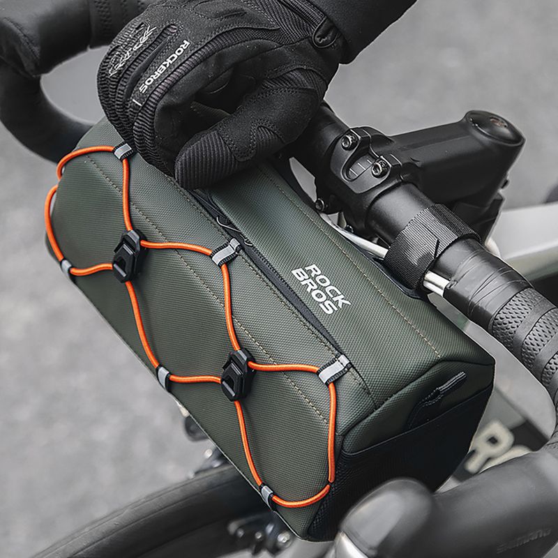 Borsa da manubrio per bicicletta Rockbros 30110054 Bike Front Bag 2,2 l army green 3