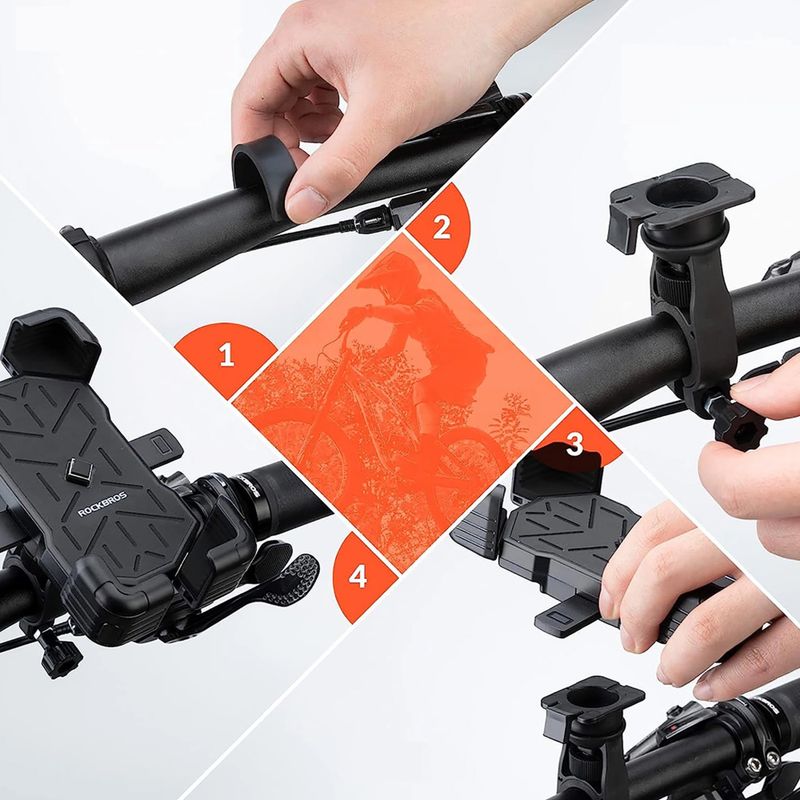 Supporto per cellulare da bici Rockbros 25210030001 Phone Holder black 2