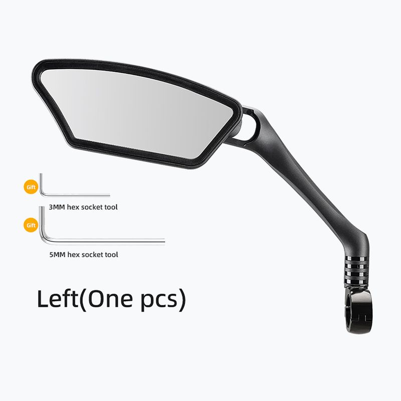 Specchietto per bicicletta Rockbros 26210007001 Mirror 1 pcs Left black 2