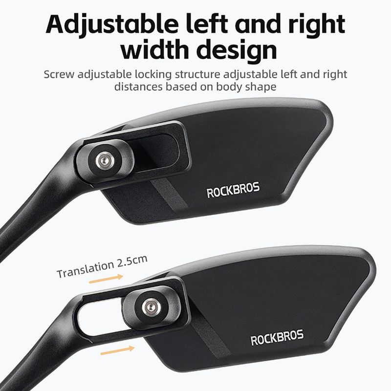 Specchietto per bicicletta Rockbros 26210007002 Mirror 1 pcs Right black 3