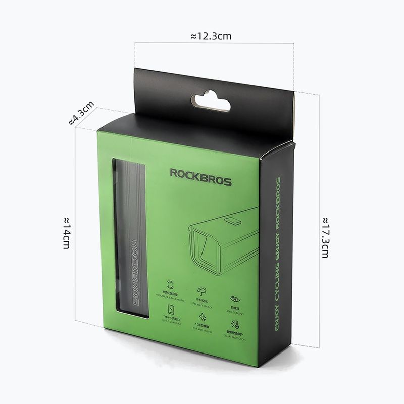 Luce anteriore per bicicletta Rockbros RHL1500 nero 4