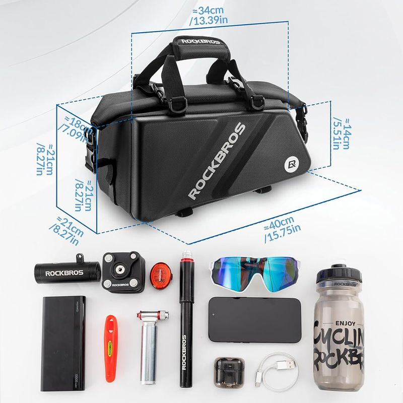Borsa portabici Rockbros 30140090 11,6 l nero 3