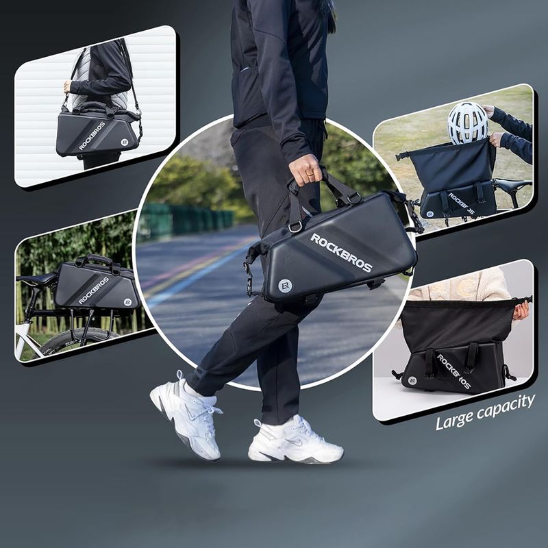 Borsa portabici Rockbros 30140090 11,6 l nero 5
