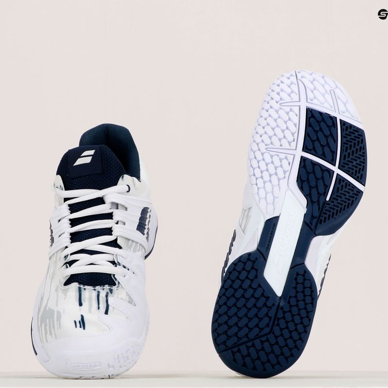 Scarpe da tennis da uomo Babolat 22 Propulse Fury AC bianco/blu scuro 8