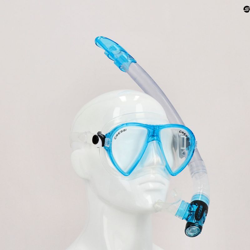 Set da snorkeling Cressi Ocean + Gamma trasparente/acquamarina 8