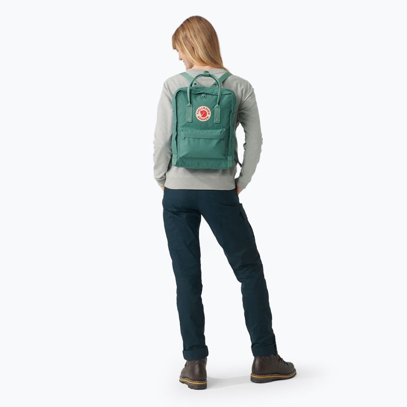 Zaino da escursionismo Fjällräven Kanken 16 l verde ghiaccio 10