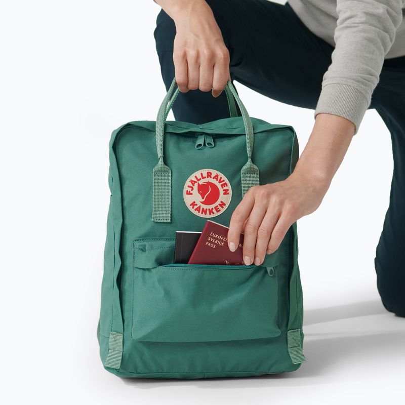 Zaino da escursionismo Fjällräven Kanken 16 l verde ghiaccio 13