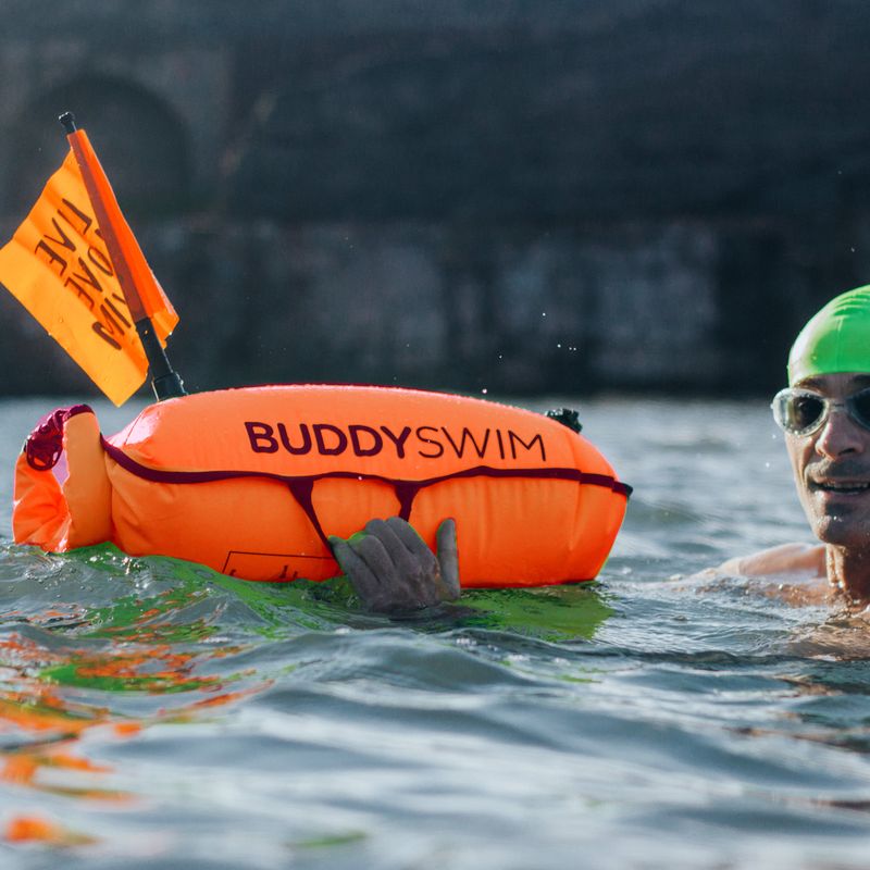 BuddySwim Sacco a secco con bandiera 28 l boa di assicurazione arancione 3