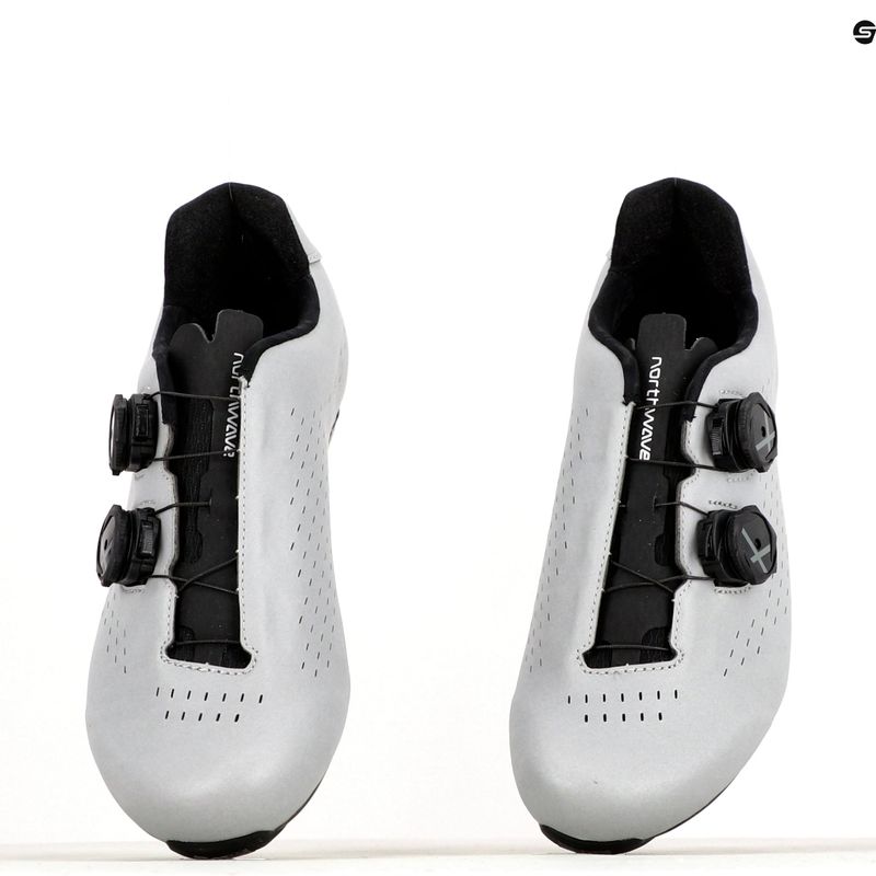 Scarpa da strada Northwave Revolution 3 argento riflettente per uomo 11