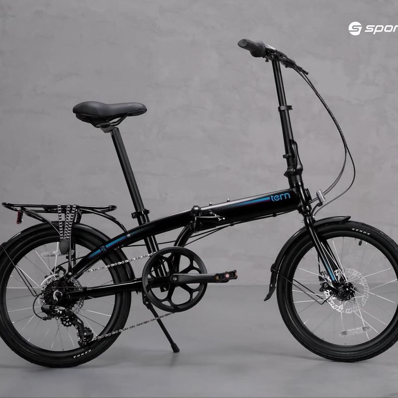 Bicicletta da città pieghevole Tern Link B8 nero 18