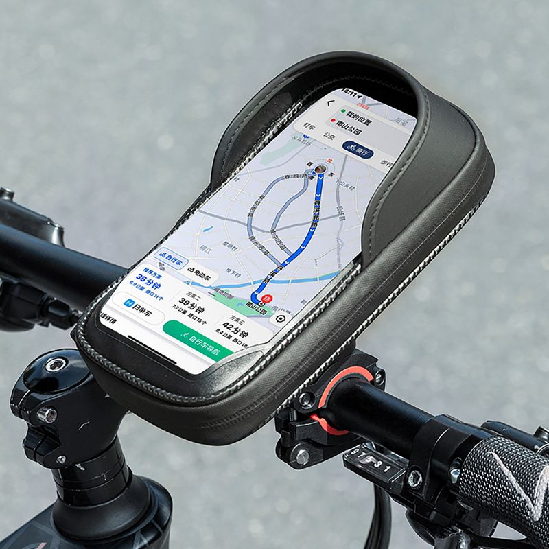 Borsa da manubrio per bicicletta Rockbros 301101770001 WP Bike Phone Bag for 6.7" black 8