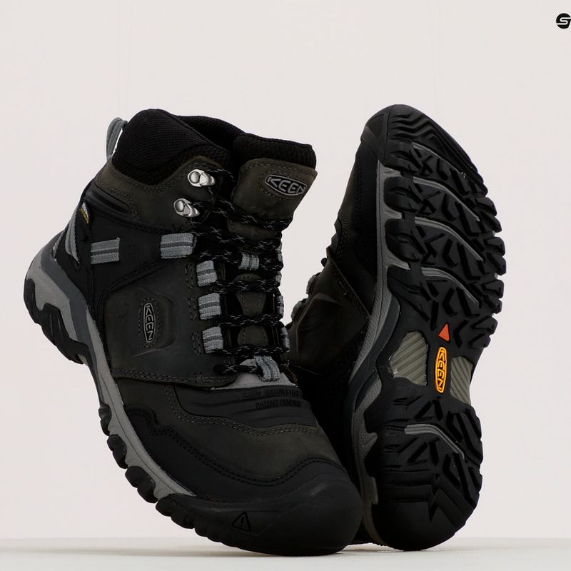 Scarpe da trekking da uomo KEEN Ridge Flex Mid WP magnete/nero 10