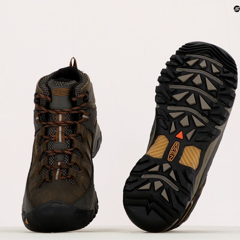 KEEN Targhee III Mid WP - Stivali da trekking da uomo nero oliva/marrone dorato 15