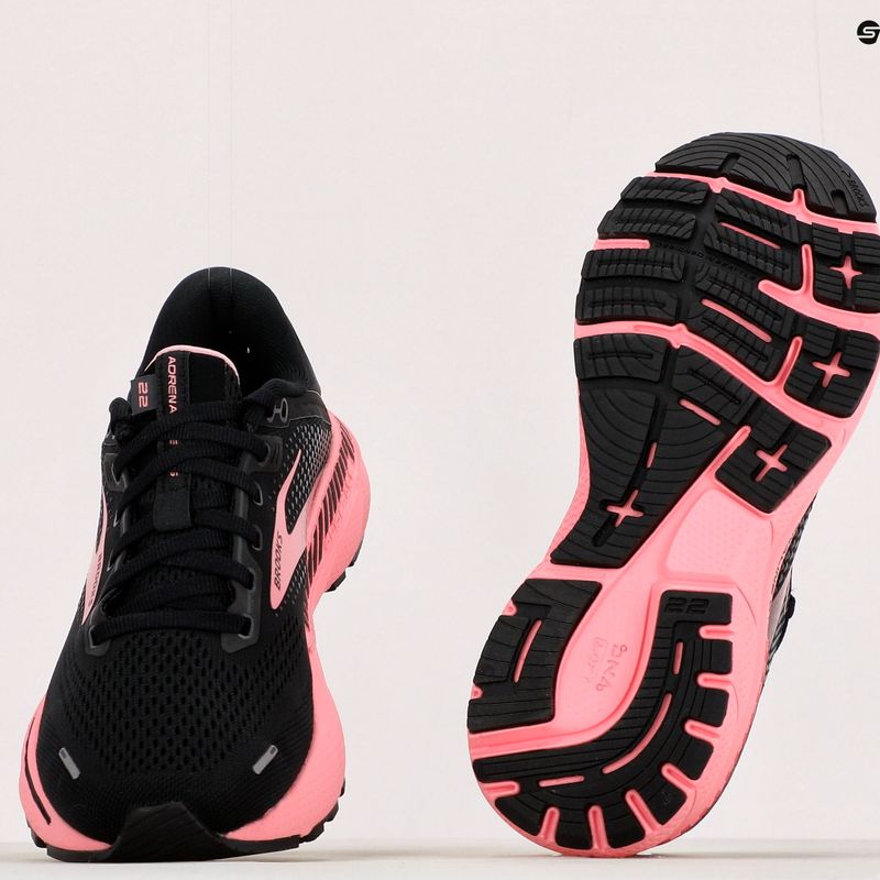 Scarpe da corsa da donna Brooks Adrenaline GTS 22 nero/dianthus/argento 15
