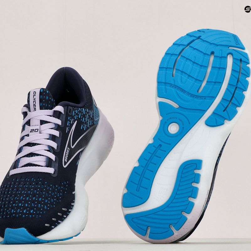 Brooks Glycerin 20 scarpe da corsa da donna peacoat/ocean/pastello lilla 11