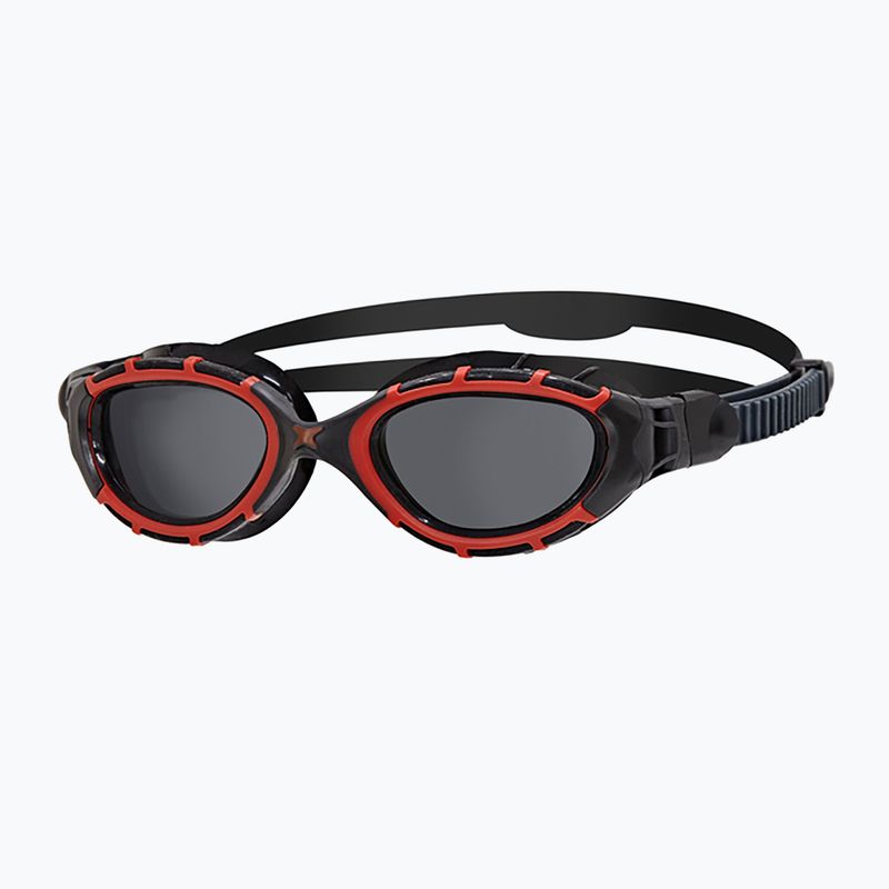 Occhiali da nuoto Zoggs Predator Flex Polarised rosso/nero/fumo polarizzato