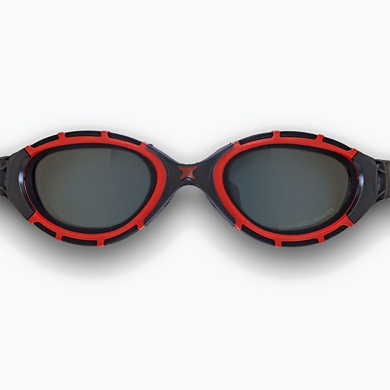 Occhiali da nuoto Zoggs Predator Flex Polarised rosso/nero/fumo polarizzato 2