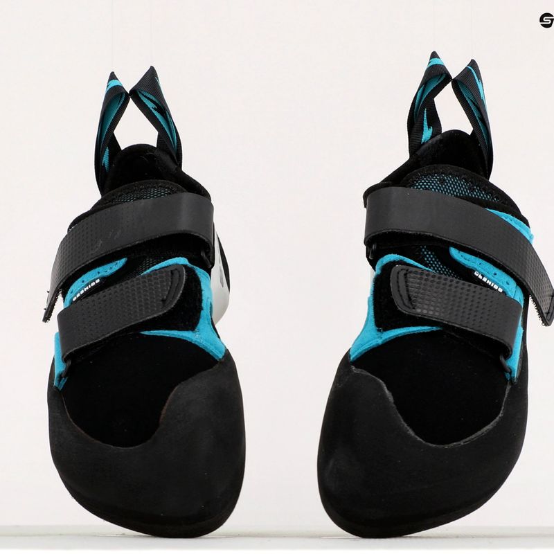 Scarpa da arrampicata Evolv Geshido da uomo nero/teal/bianco 6