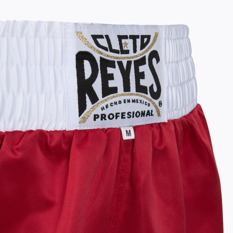 Pantaloncini da boxe da uomo Cleto Reyes Satin rosso/bianco 3