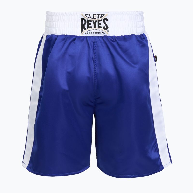Pantaloncini da boxe in raso Cleto Reyes da uomo blu/bianco 2