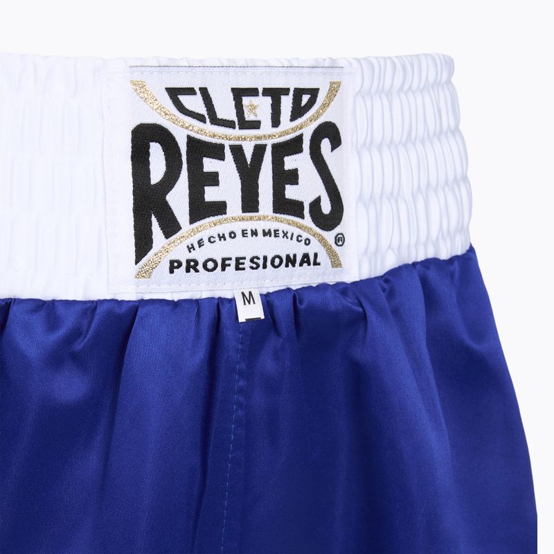 Pantaloncini da boxe in raso Cleto Reyes da uomo blu/bianco 3