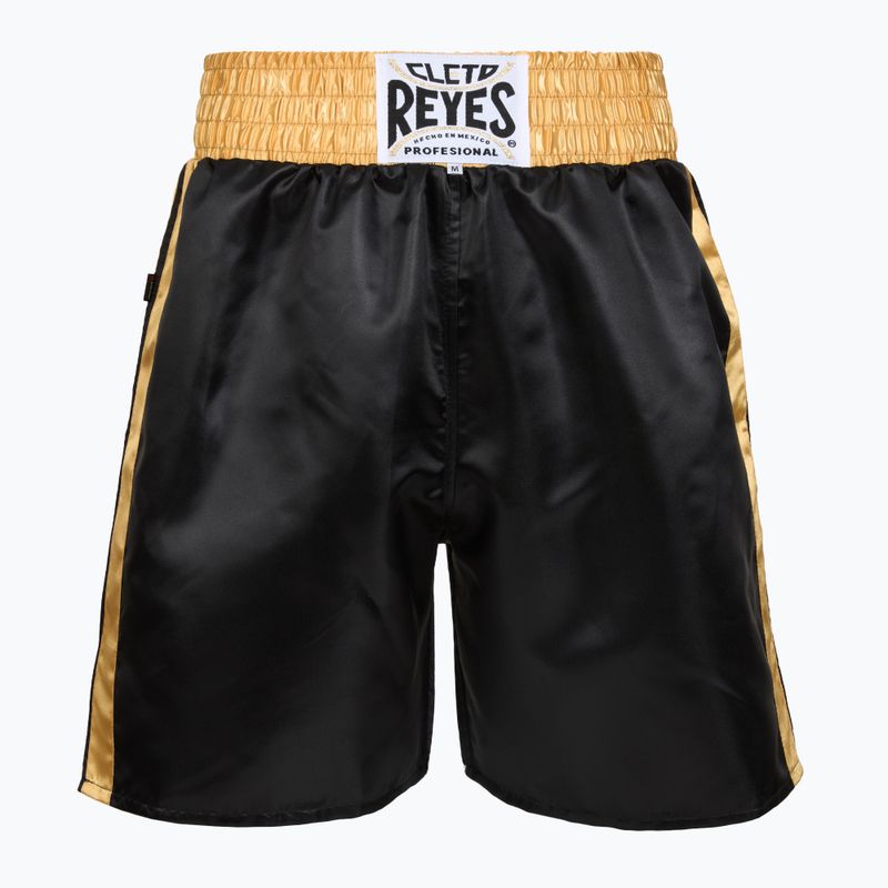 Pantaloncini da boxe in raso da uomo Cleto Reyes nero/oro