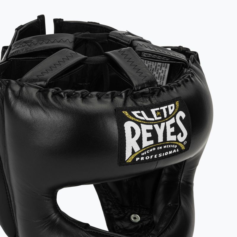 Casco da pugilato Cleto Reyes con visiera a punta in nylon nero 4