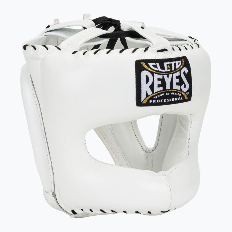 Casco da pugilato Cleto Reyes con visiera a punta in nylon bianco