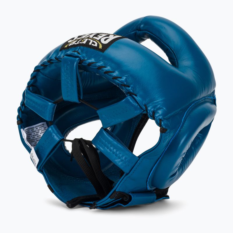 Casco da pugilato Cleto Reyes con faccia a punta e barra in nylon blu 6