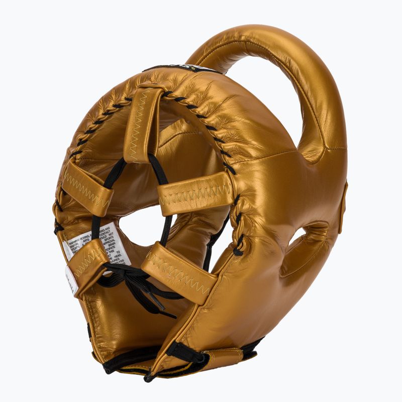 Casco da pugilato Cleto Reyes con barra facciale rotonda oro 6