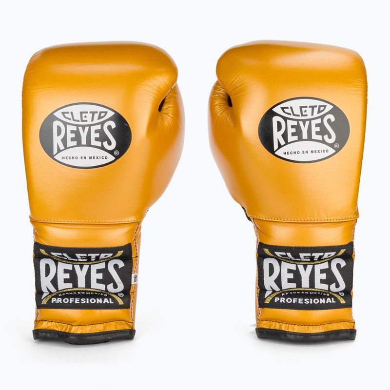 Cleto Reyes guantoni da boxe da combattimento in pizzo oro 2