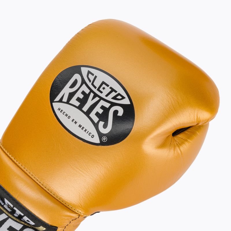 Cleto Reyes guantoni da boxe da combattimento in pizzo oro 5